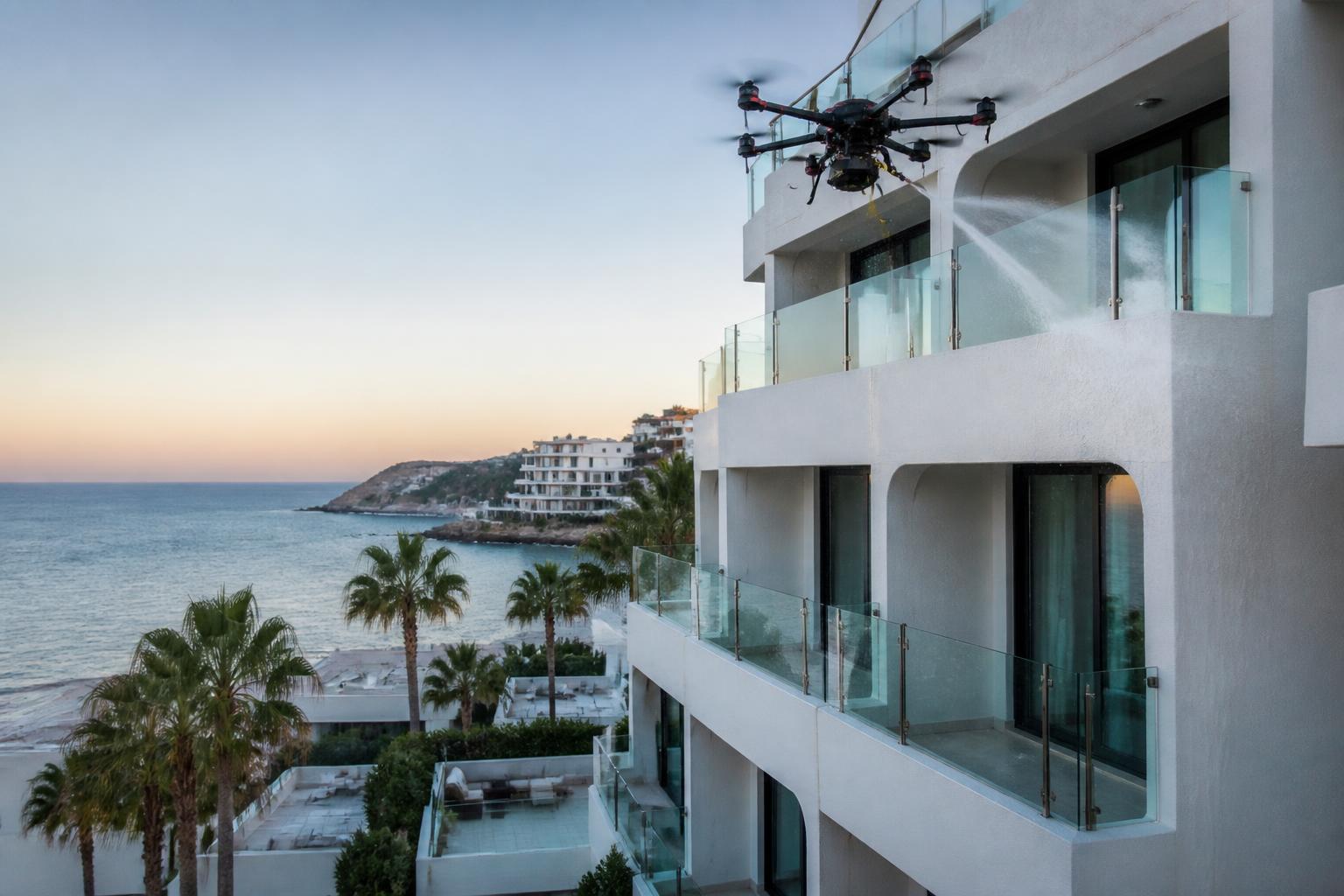 Drone Façade Cleaning