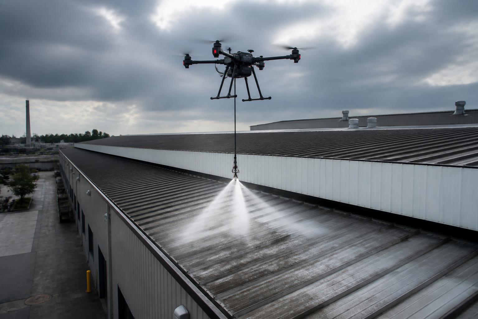 Drone Roof and Canopy Cleaning